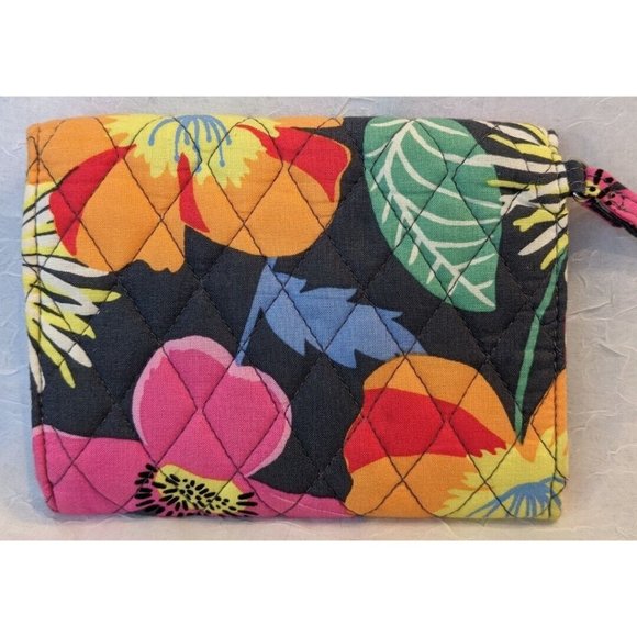 Vera Bradley Jazzy Blooms Wristlet Quilted Purse Wallet Turn Clasp Floral Boho - Picture 5 of 13